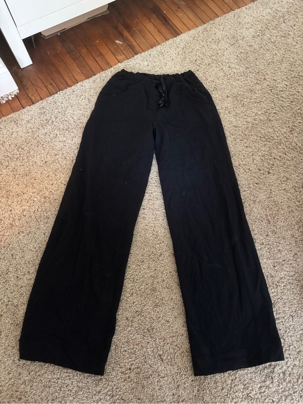 lululemon athletica Black Wide-Leg Lounge Pants